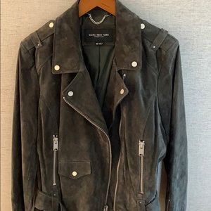 Bowery Suede Leather Moto Jacket